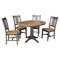International Concepts Round 36 in Rd Extension Dining table, 4 RTA chairs, Hickory/Washed Coal, 36 W, 48 L, 30.1 in H, Wood K45-36RXT-27B-C10-4 - alternate 1